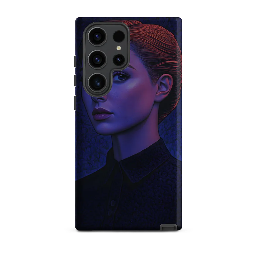 Ethereal Portrait in Blue and Red