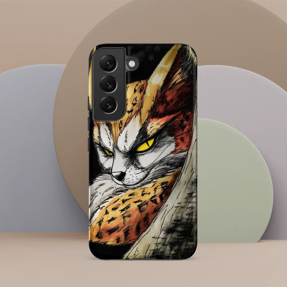 Fierce Gaze of the Wild Cat