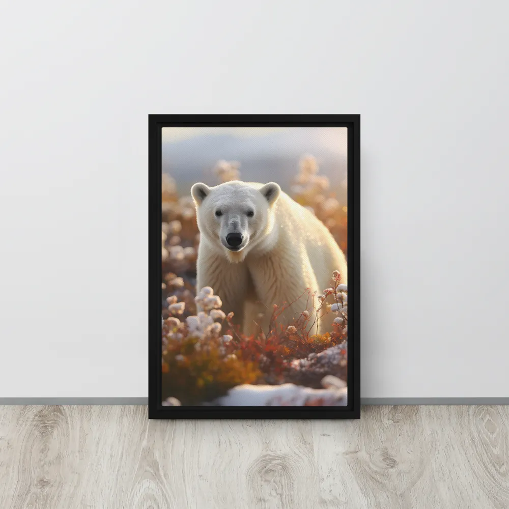 Harmony in the Frozen Wilderness | Canvas with Black Frame | 12″×18″