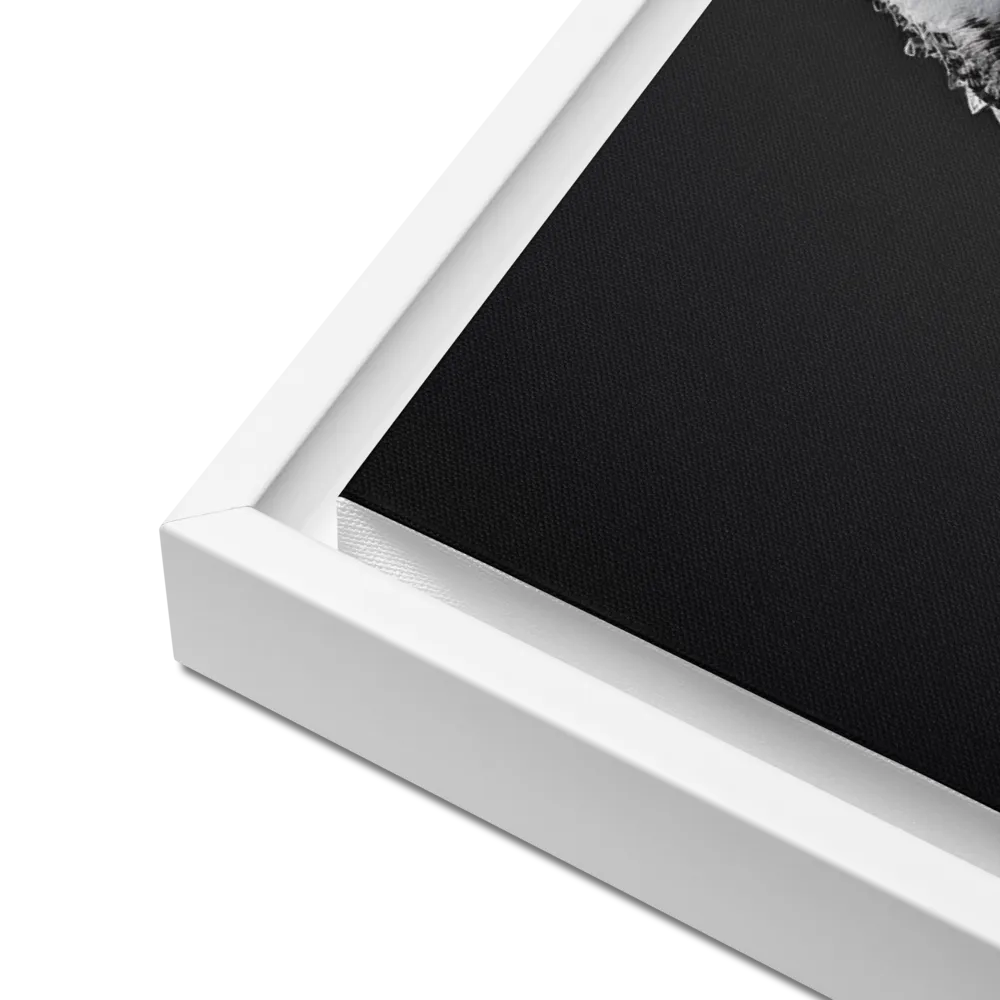 Majestic Penguin Portrait | Canvas with White Frame | 24″×36″