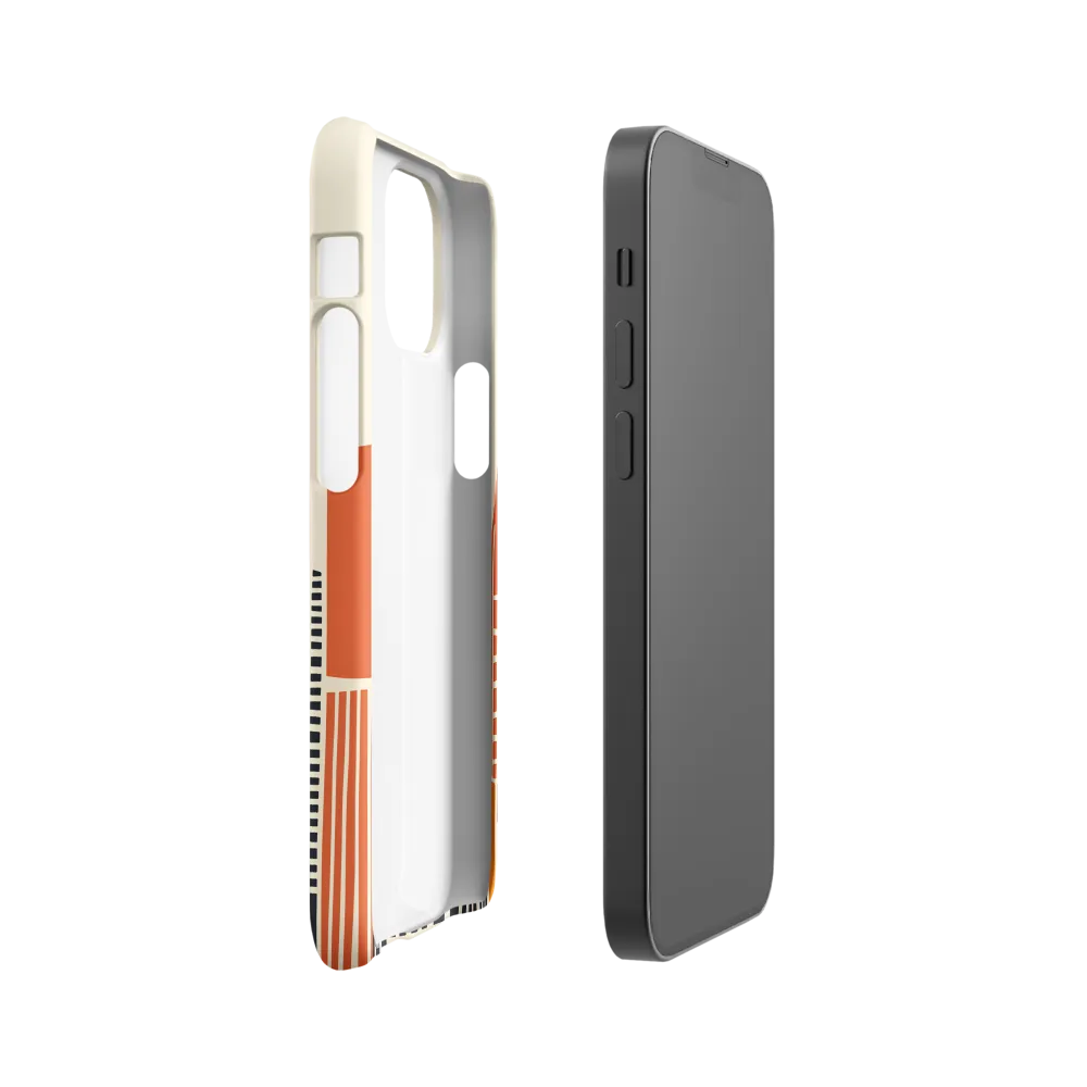 Urban Rhythms: A Graphic Cityscape | Phone Case |  13 Mini | Snap Case | Matte