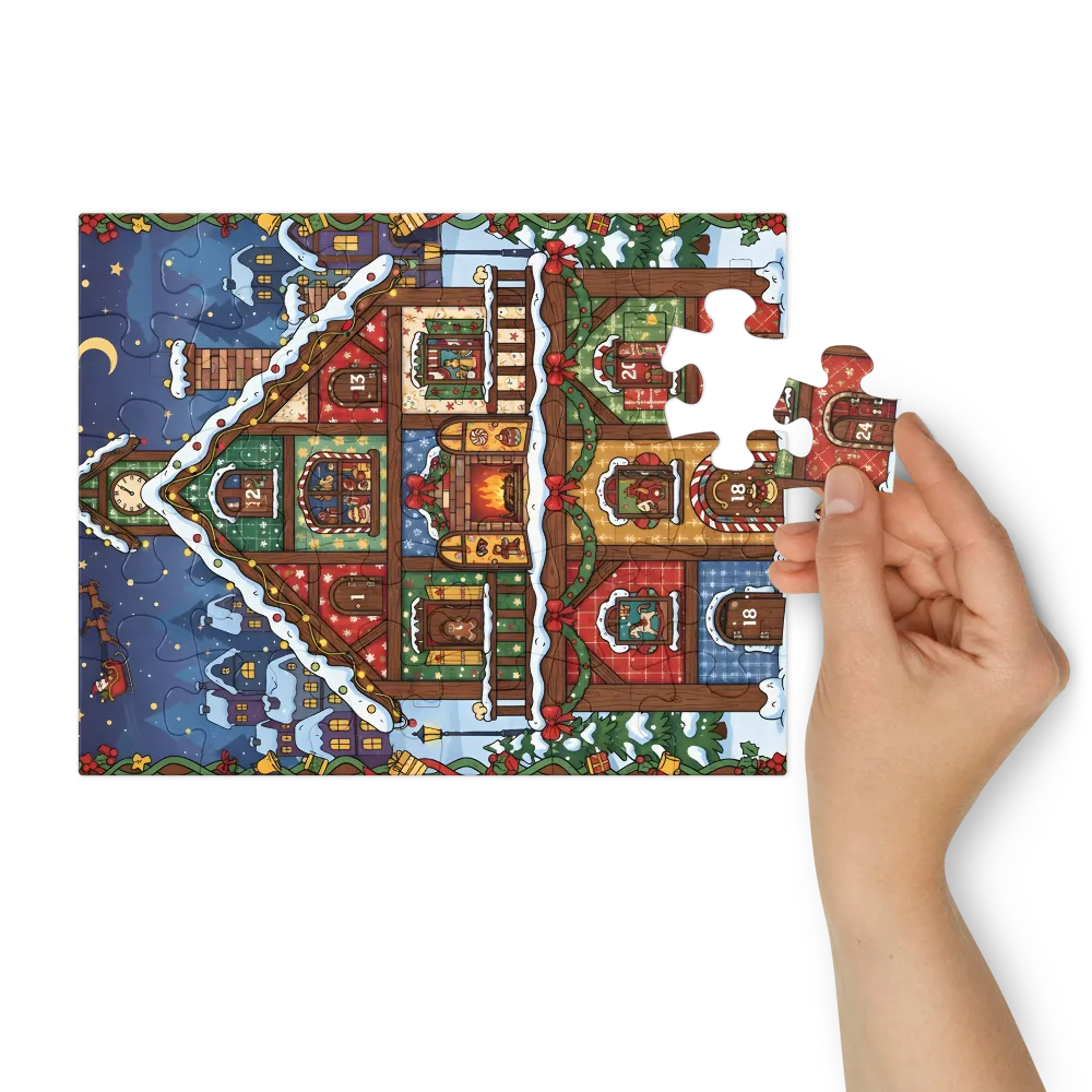 Advent Cottage 
 Jigsaw Puzzle in Tin Box