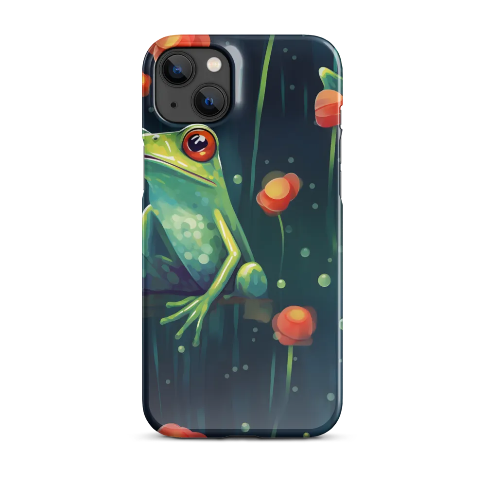 Playful Frogs in a Lush Pond | Phone Case |  14 Plus | Snap Case | Glossy