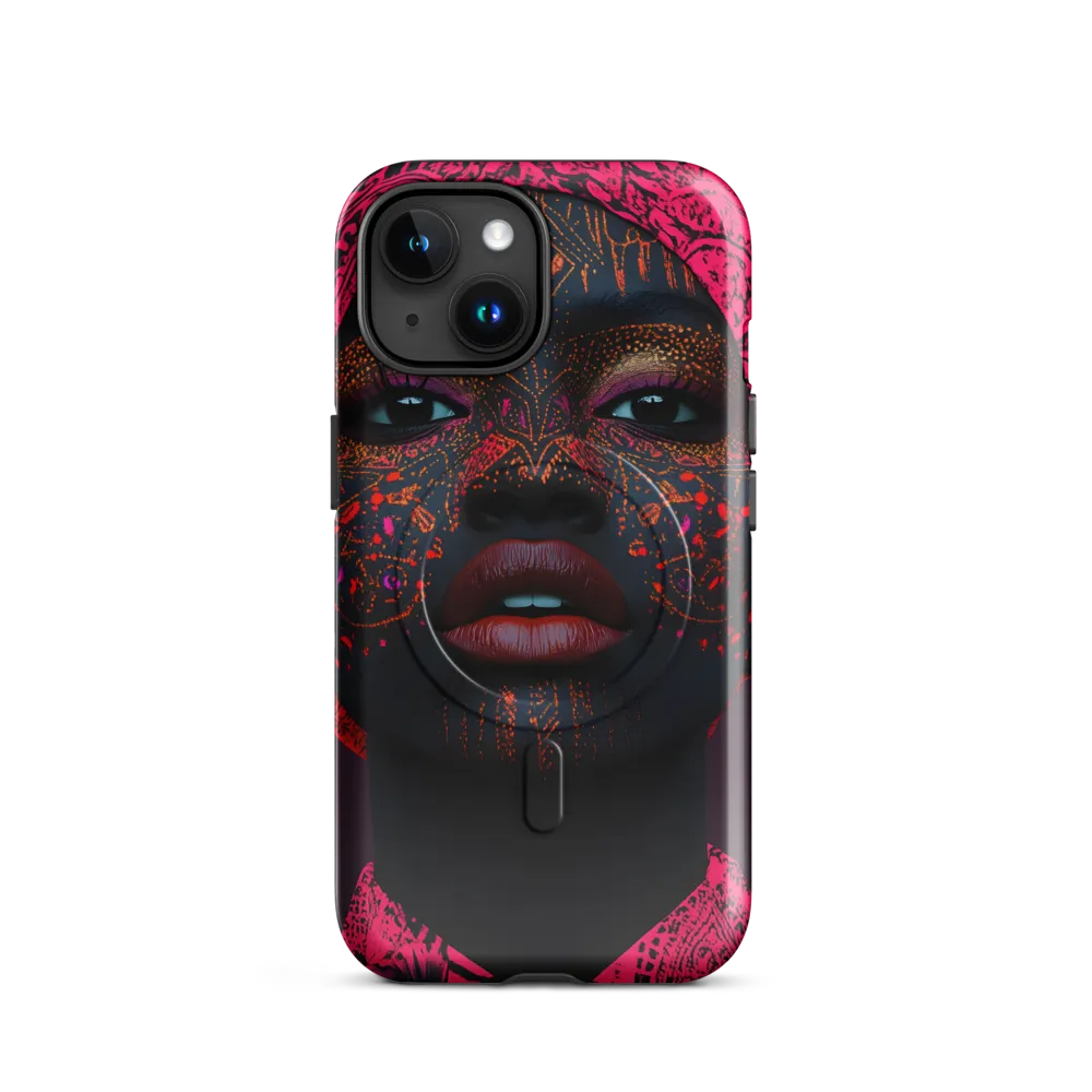 Neon Adornments: A Portrait of Cultural Expression