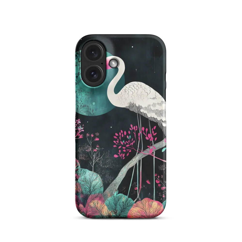 Ethereal Presence: Heron in a Floral Dreamscape