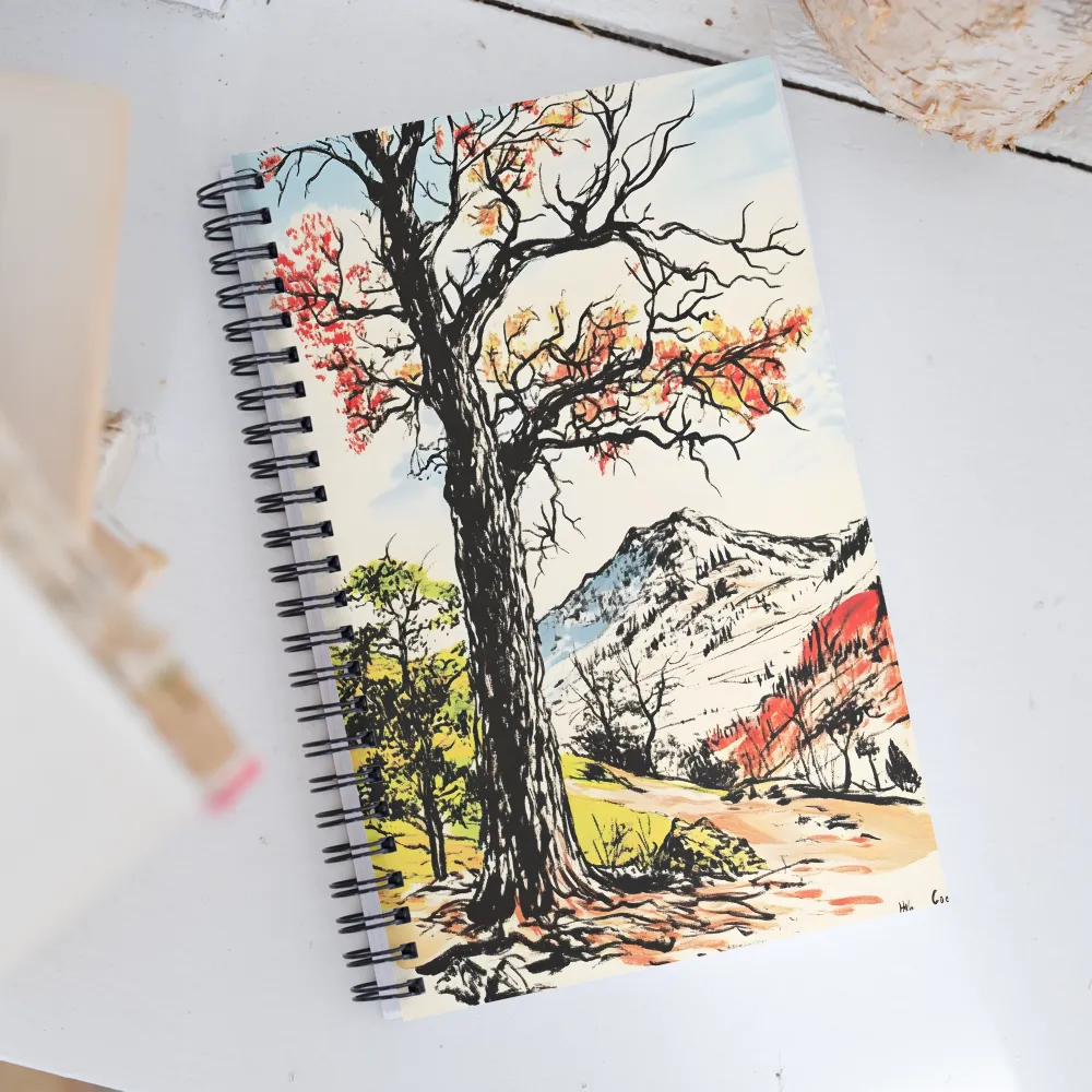 Autumn Majesty: The Guardian Tree | Spiral Notebook