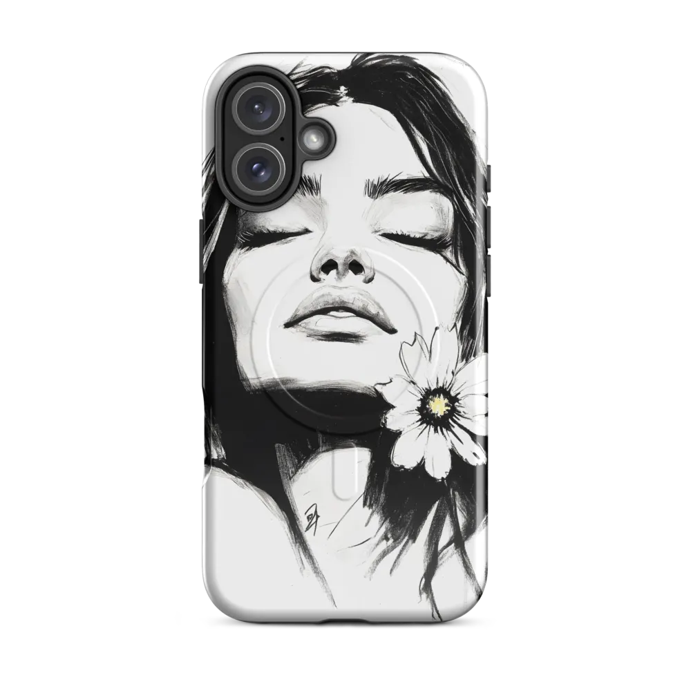 Serenity in Ink | Phone Case |  16 Plus | MagSafe® Tough Case | Glossy