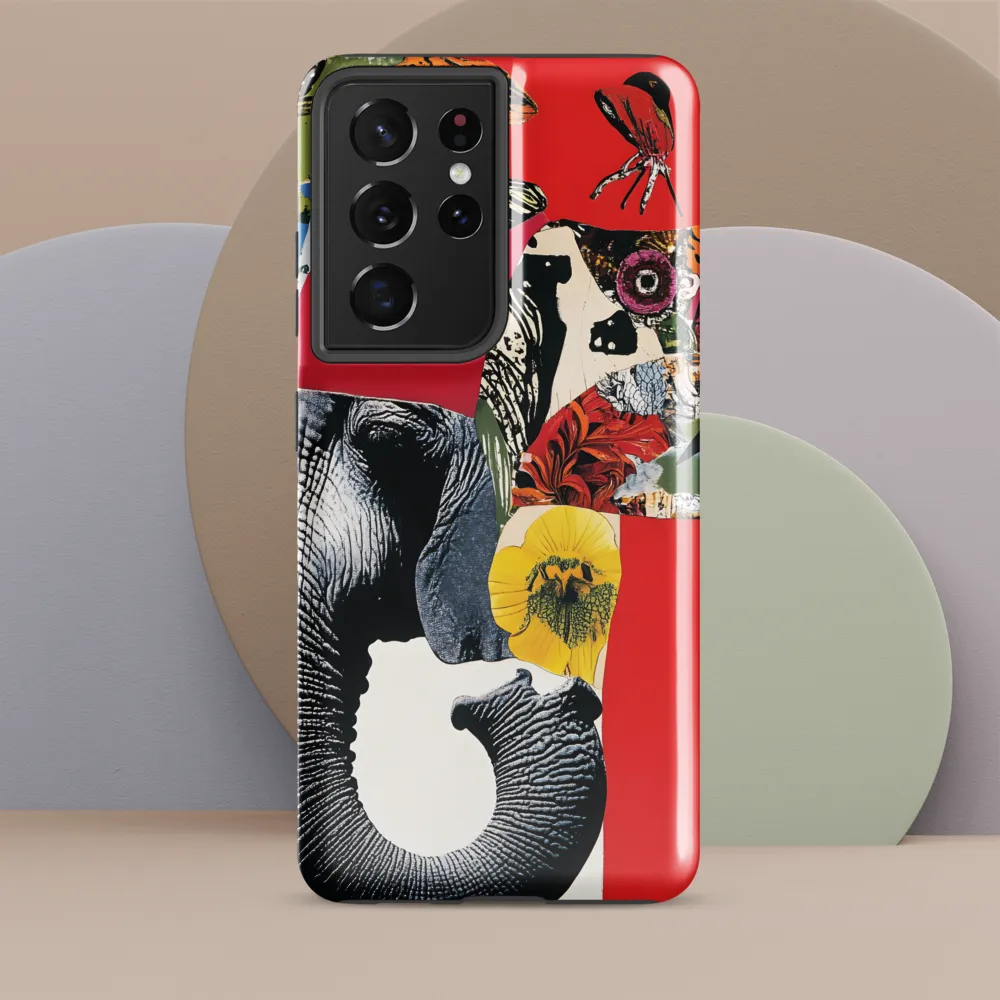 Whimsical Elephant: A Vibrant Collage of Life