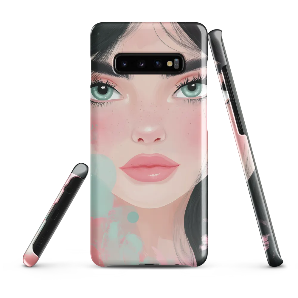 Dreamy Serenity: Portrait of a Young Woman | Phone Case |  S10 Plus | Snap Case | Glossy