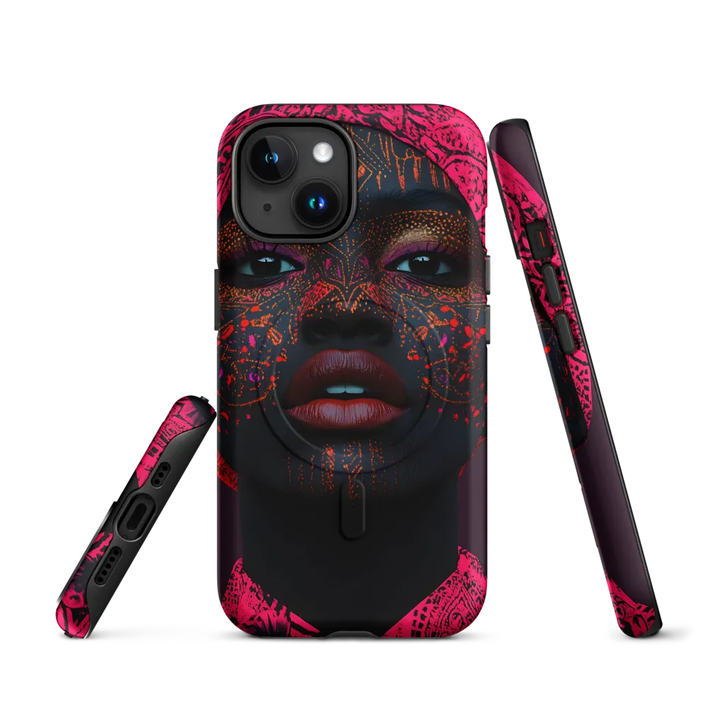 Neon Adornments: A Portrait of Cultural Expression