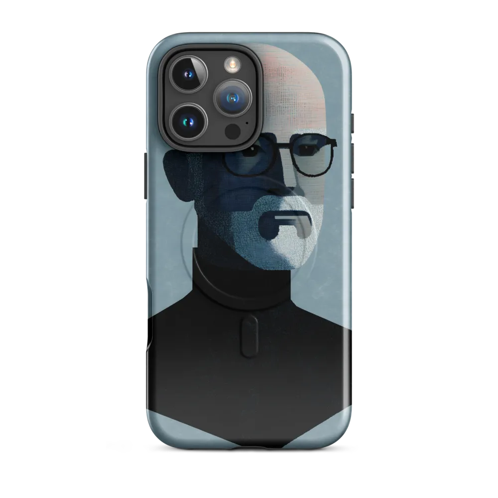 Minimalist Portrait of a Modern Man | Phone Case |  16 Pro Max | MagSafe® Tough Case | Glossy