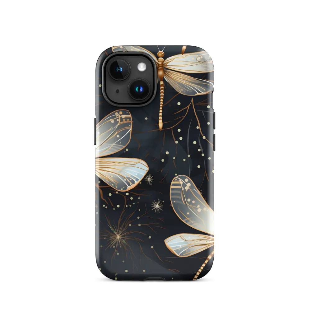 Ethereal Dance: Dragonflies in a Midnight Garden