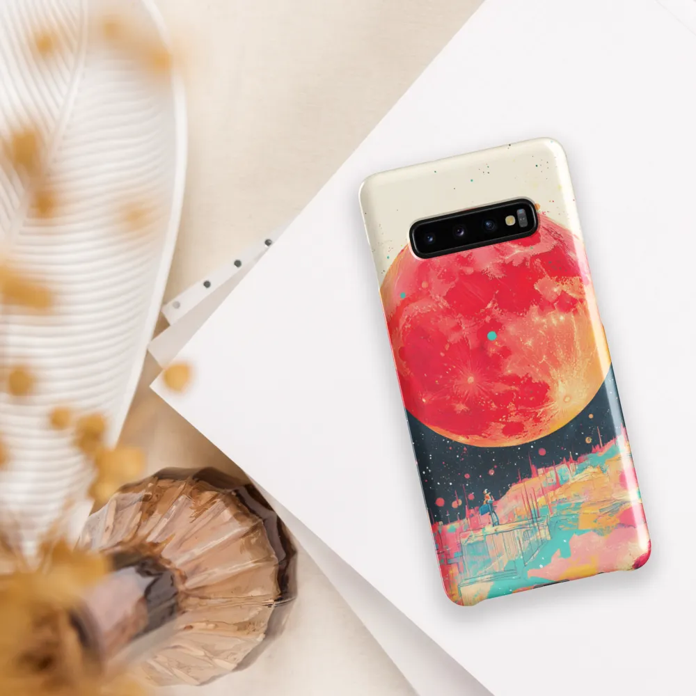 Crimson Dreams: A Lunar Exploration | Phone Case |  S10 Plus | Snap Case | Glossy