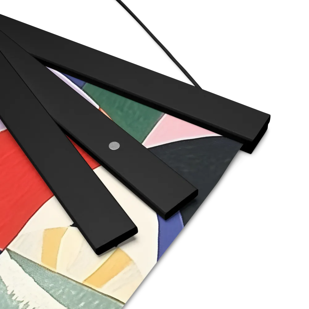 Dynamic Mosaic Symmetry | Poster With Black Wood Hanger | 12″×12″