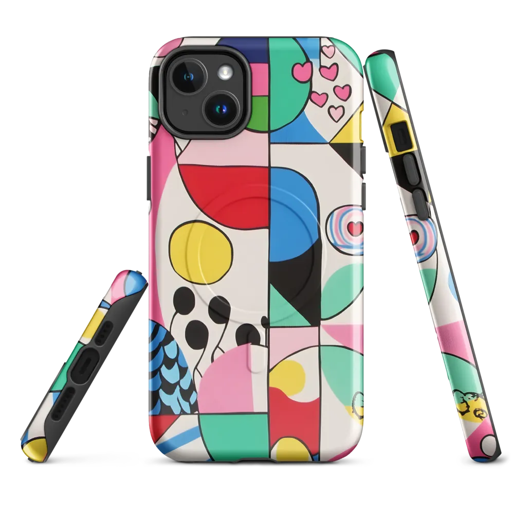 Dynamic Interplay of Shapes | Phone Case |  14 Plus | MagSafe® Tough Case | Glossy