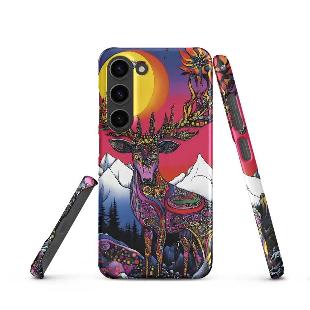 Mystical Majesty of the Psychedelic Deer | Phone Case |  S23 | Snap Case | Matte