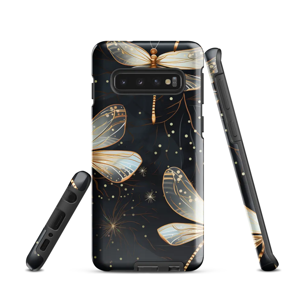 Ethereal Dance: Dragonflies in a Midnight Garden