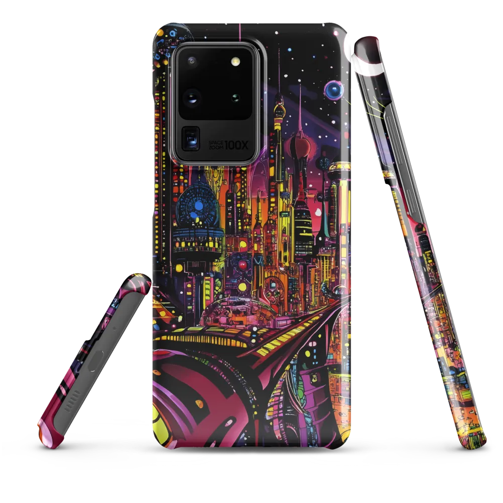 Neon Odyssey: A Journey Through Futuristic Realms | Phone Case |  S20 Ultra | Snap Case | Glossy