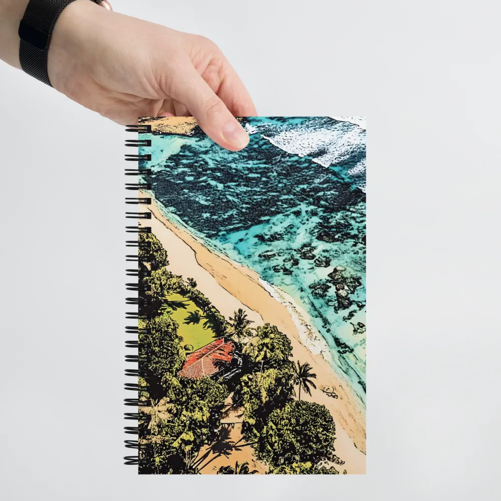 Aerial Serenity: Coastal Escape | Spiral Notebook