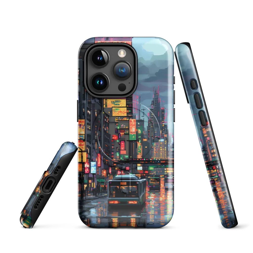 Neon Dreams: A Pixelated Urban Night