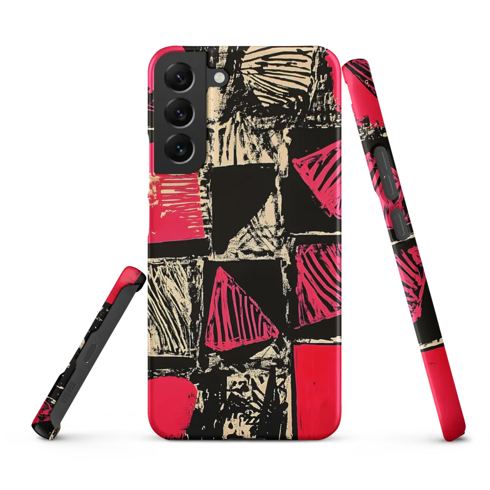 Geometric Symphony in Pink and Black