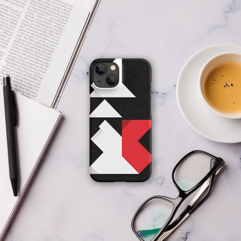 Geometric Symphony in Contrast | Phone Case |  14 | Snap Case | Matte
