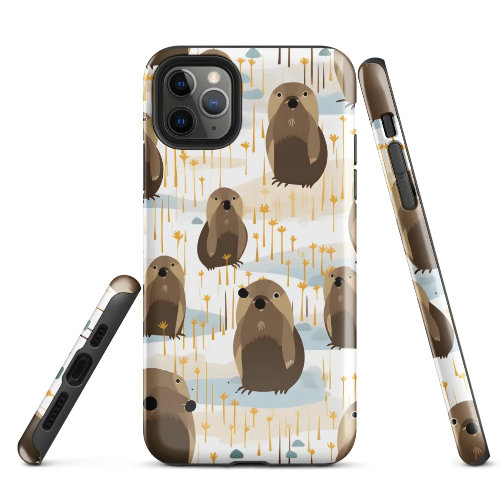 Whimsical Waters: A Celebration of Otters and Seals | Phone Case |  11 Pro Max | Tough Case | Glossy