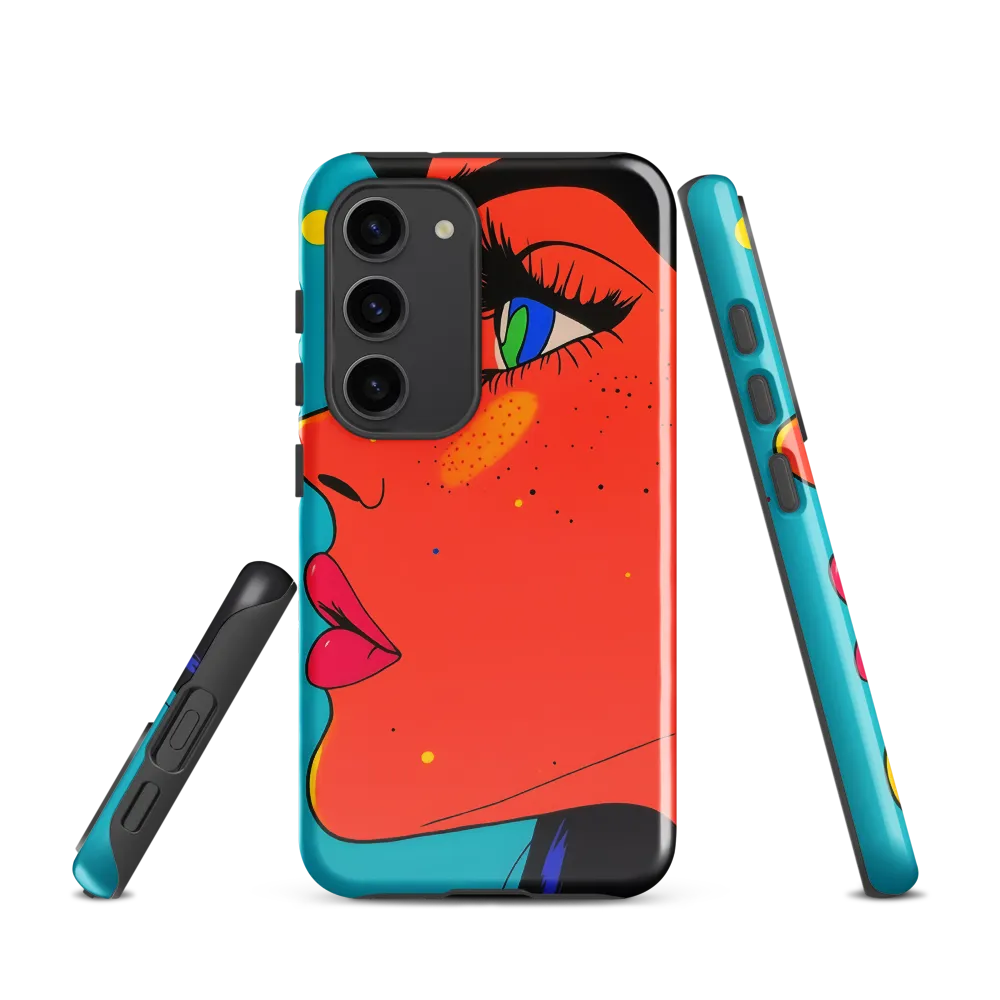 Vibrant Feminine Profile in Pop Art