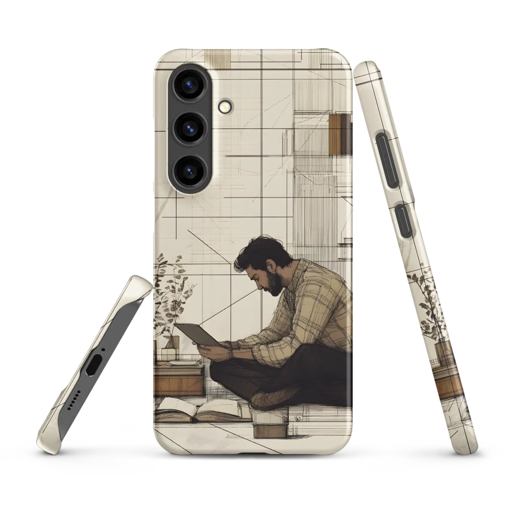 Quiet Reflections in Line | Phone Case |  S24 Plus | Snap Case | Matte