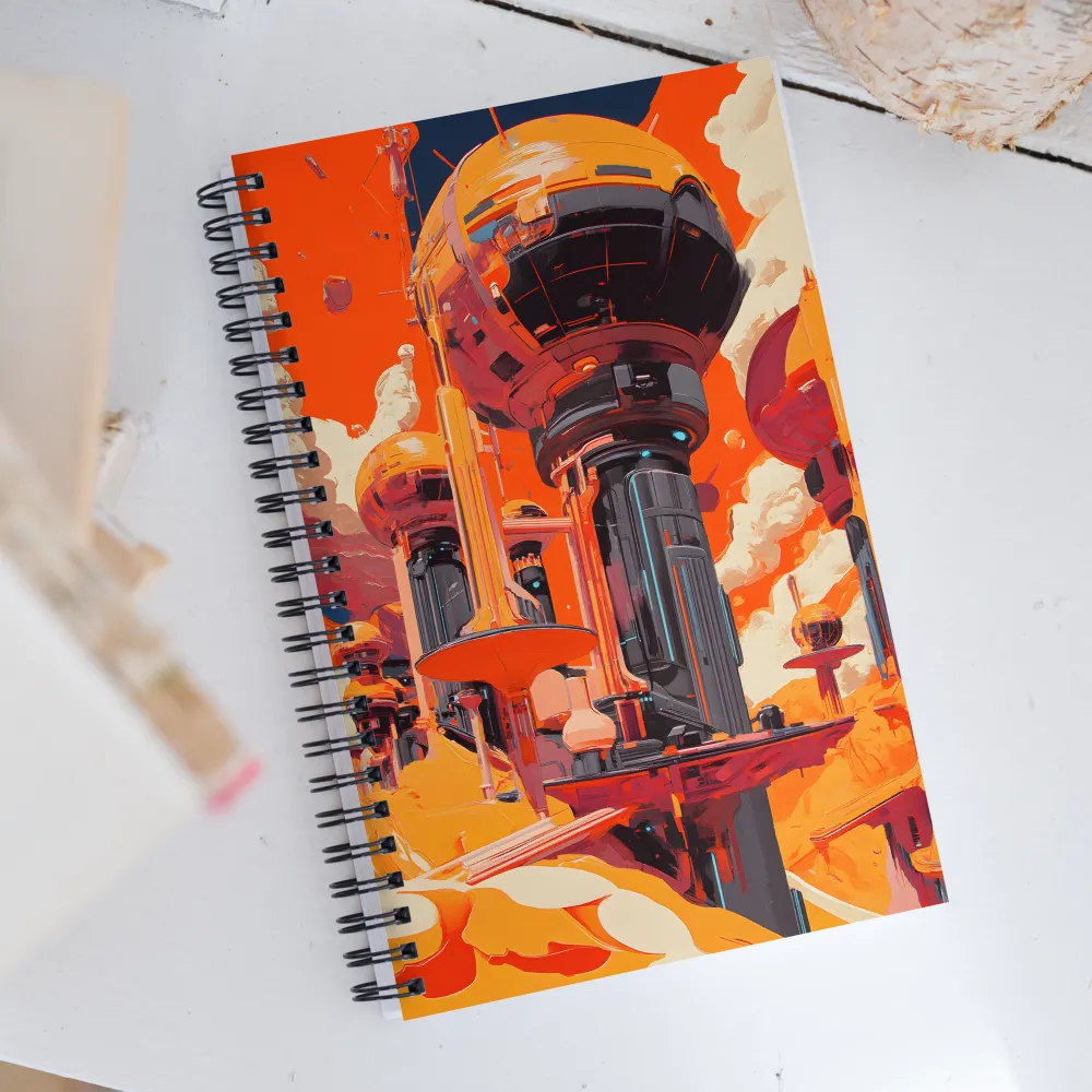 Celestial Towers of Tomorrow | Spiral Notebook