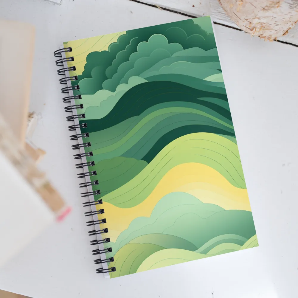 Serenity in Green | Spiral Notebook