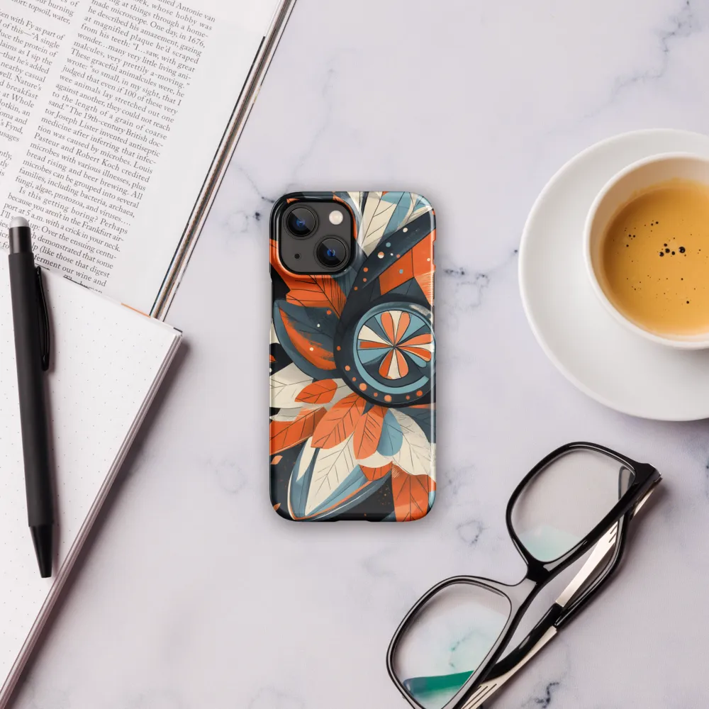 Floral Symphony in Orange and Teal