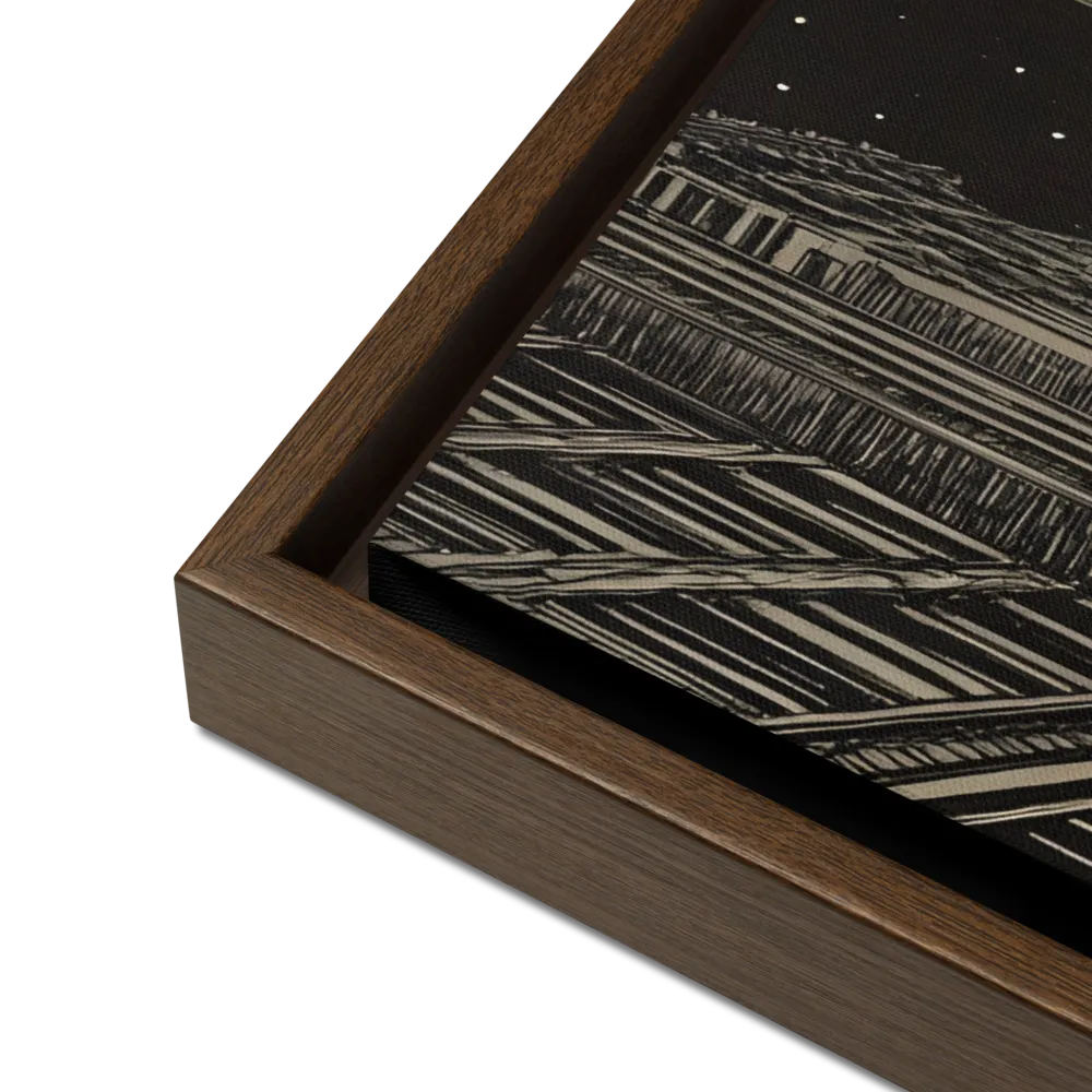 Whispers of the Night City | Canvas with Brown Frame | 18″×24″