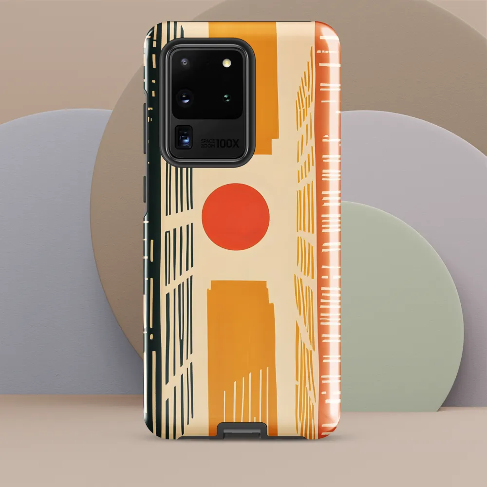 Urban Harmony: A Geometric Sunrise