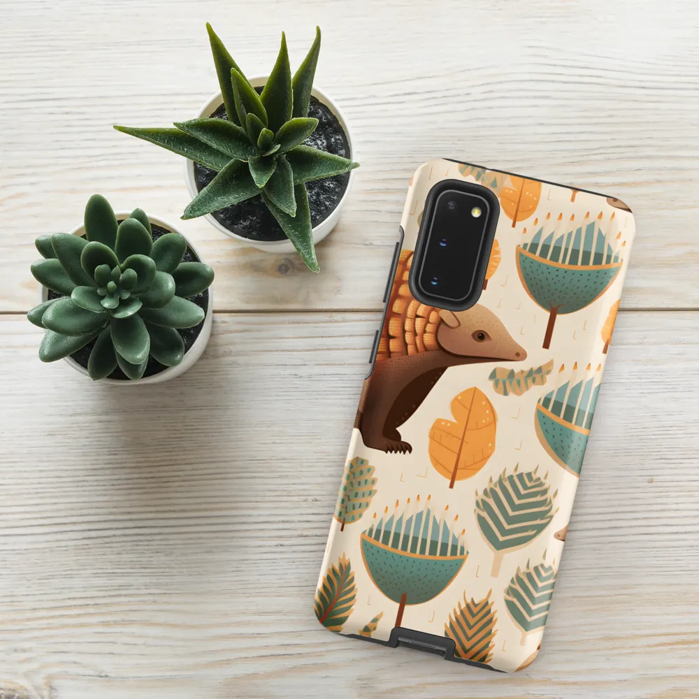 Pangolins in a Whimsical Habitat | Phone Case |  S20 | Tough Case | Matte