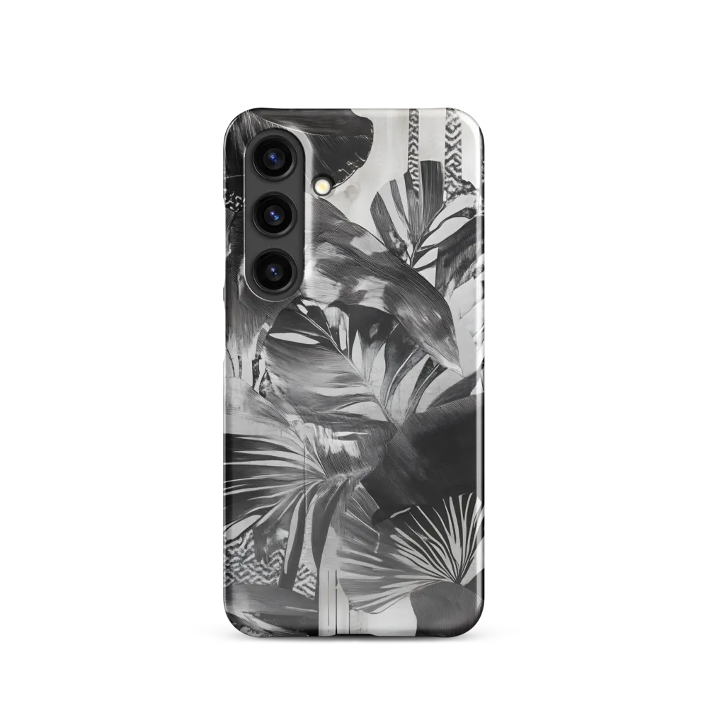 Monochrome Serenity in Tropical Foliage