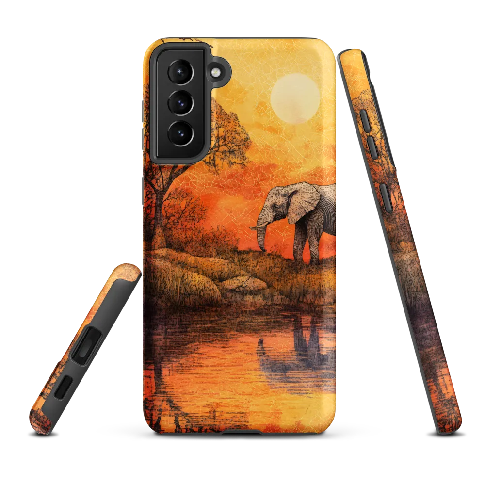 Elephant's Serenity at Dusk