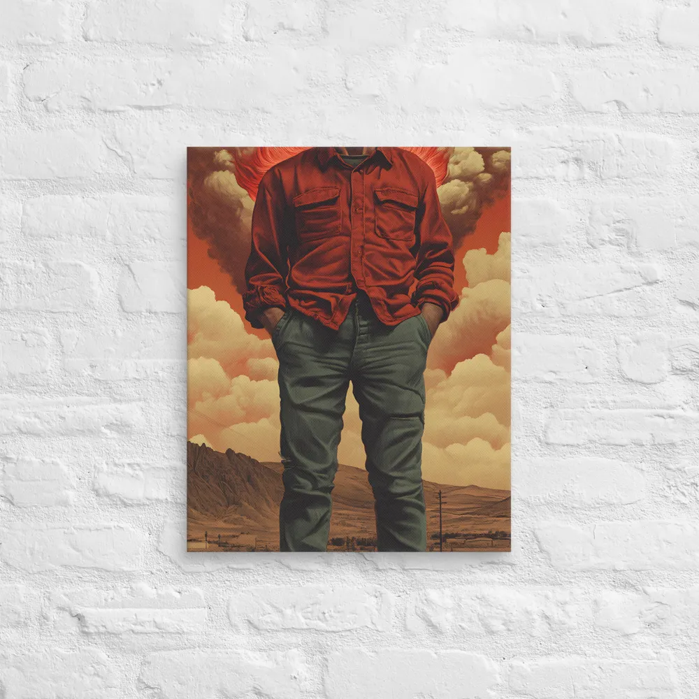 Defiant Spirit in a Surreal Landscape | Canvas | 16″×20″