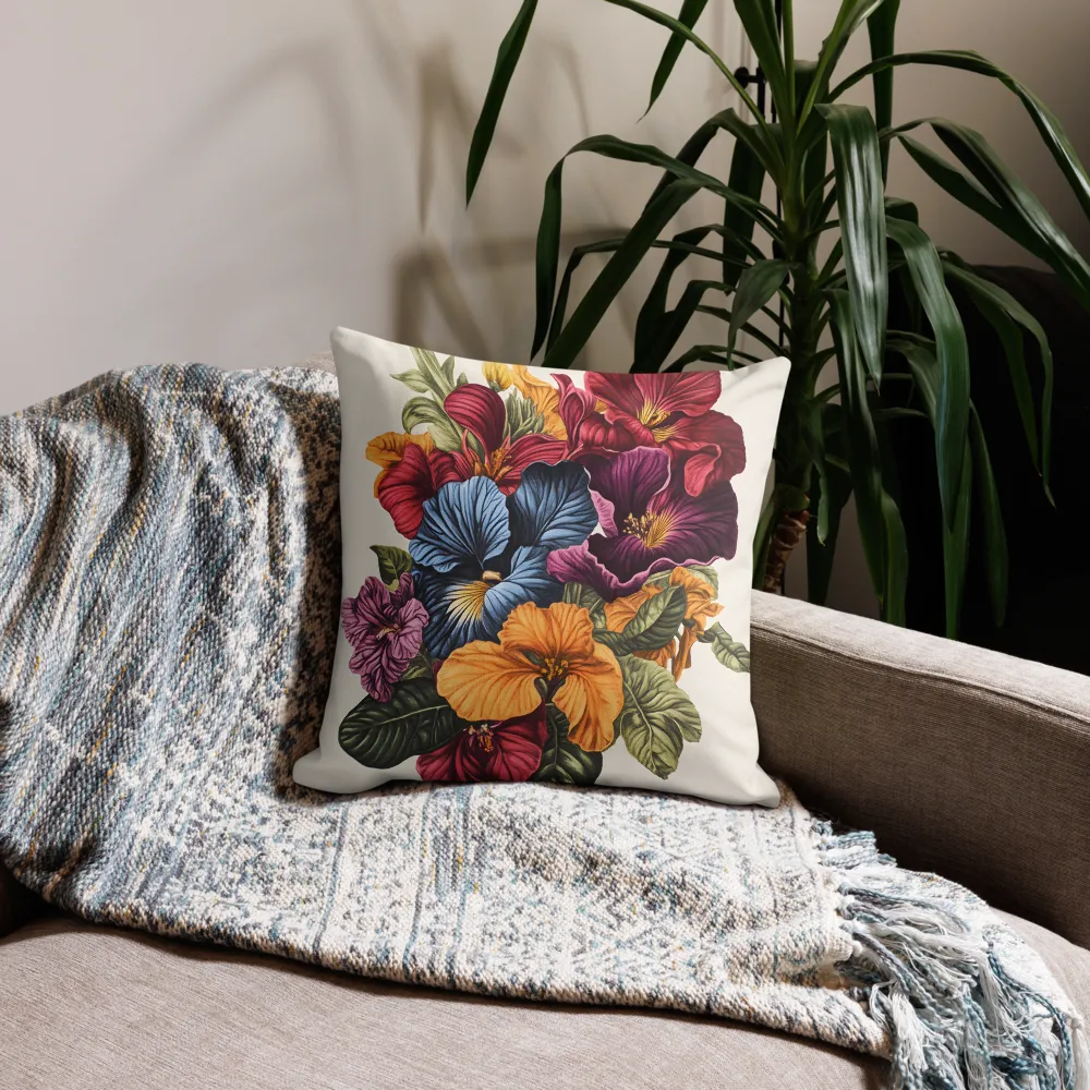 Floral Symphony in Color | Pillow | 18″×18″