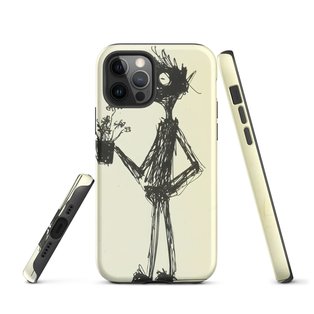 Whimsical Figure with Flowers