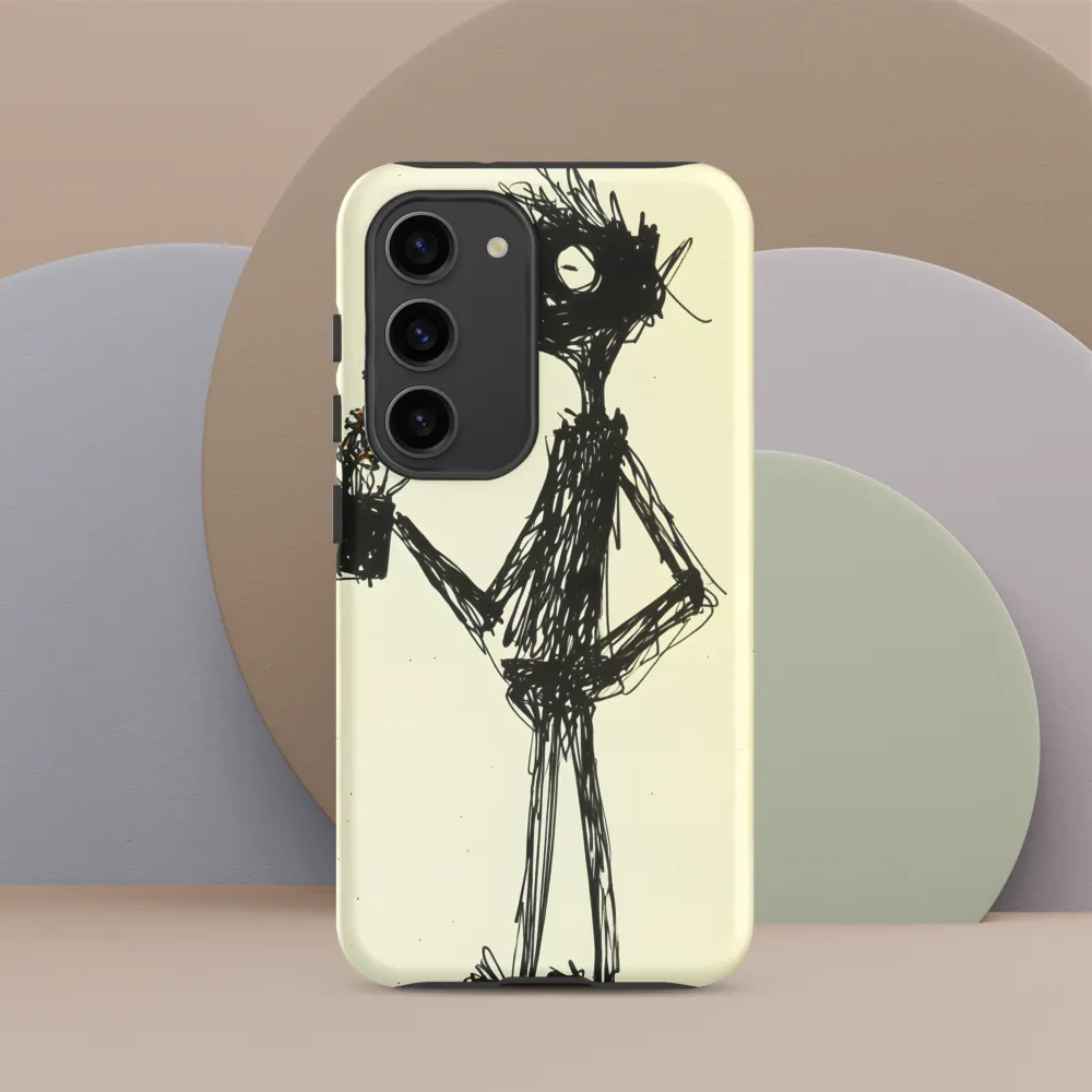 Whimsical Figure with Flowers