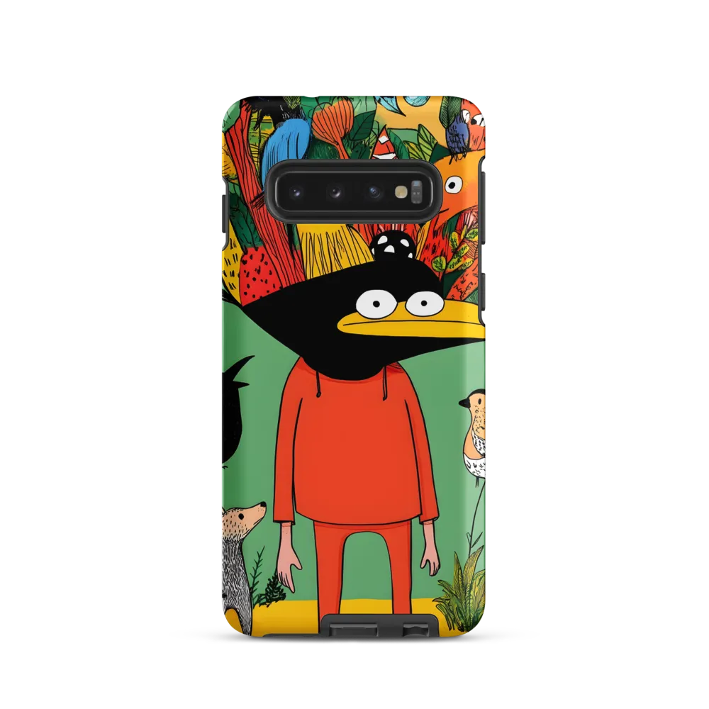 Whimsical Encounter in a Colorful Jungle