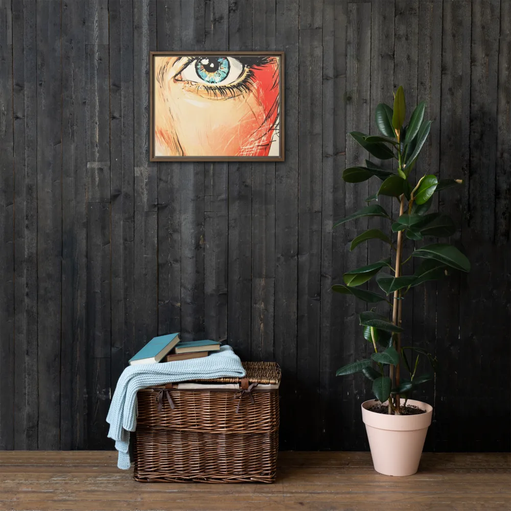 Gaze of Emotion | Canvas with Brown Frame | 16″×20″
