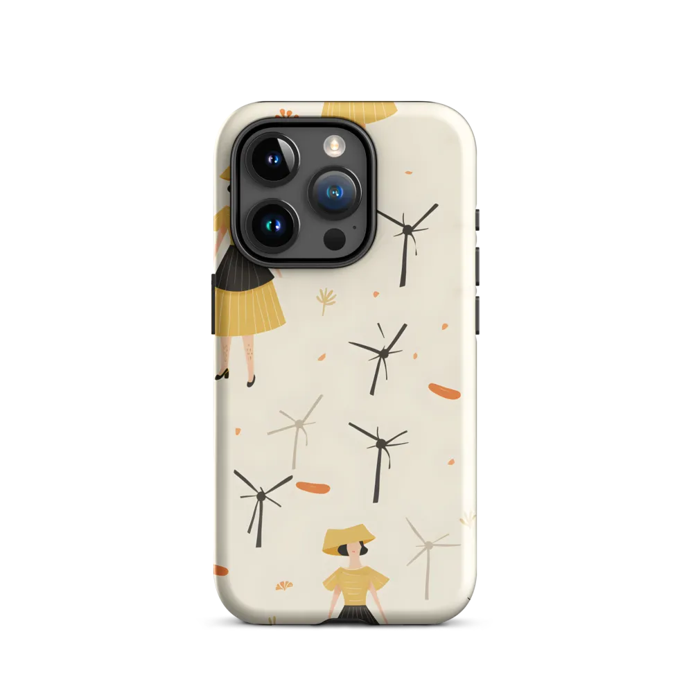 Whimsical Patterns of Nature and Femininity | Phone Case |  15 Pro | Tough Case | Glossy