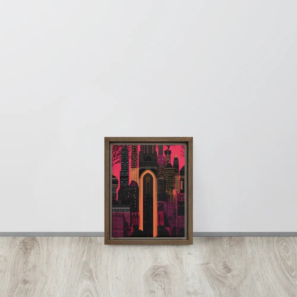 Urban Reverie | Canvas with Brown Frame | 8″×10″