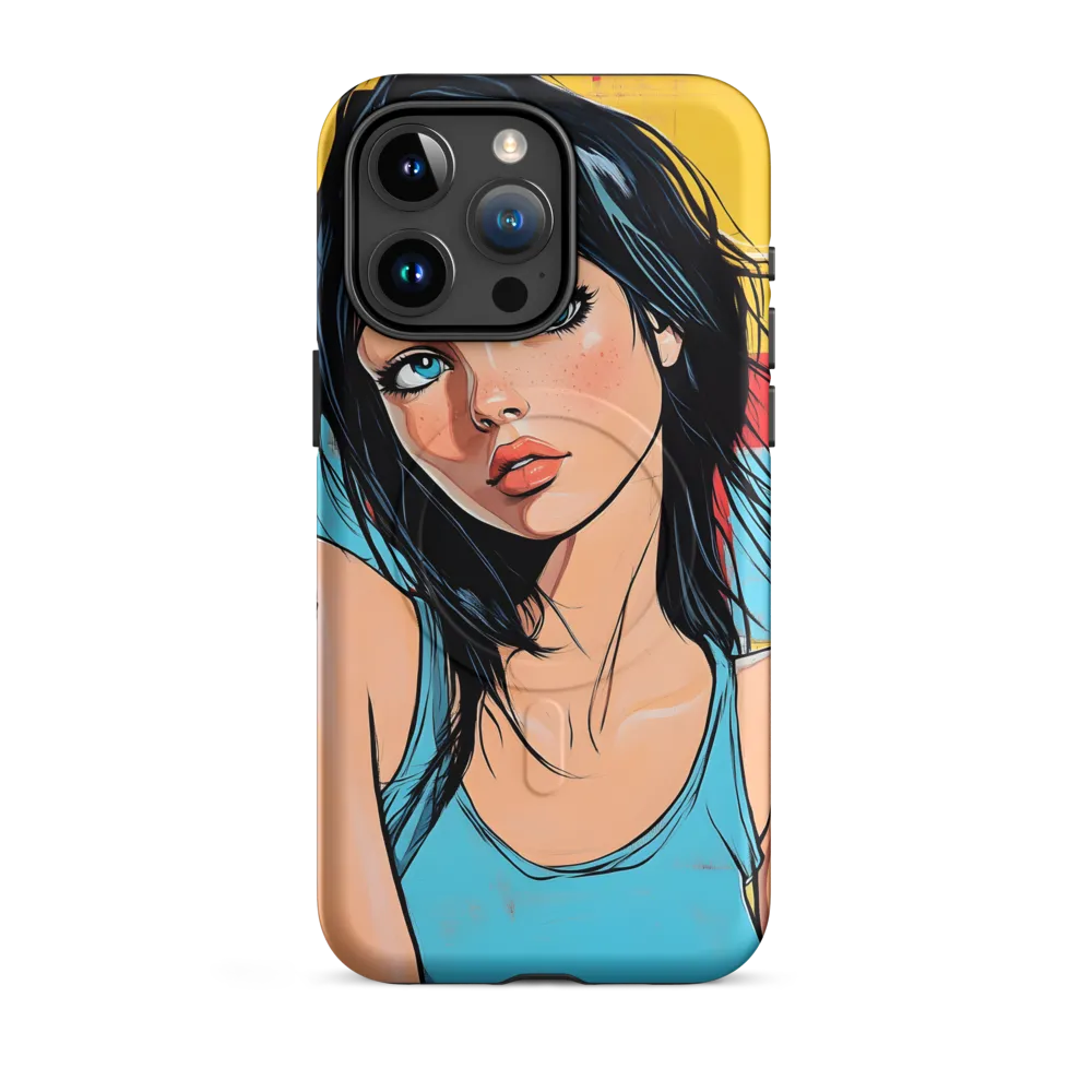 Vibrant Portrait of Modern Youth | Phone Case |  15 Pro Max | MagSafe® Tough Case | Matte
