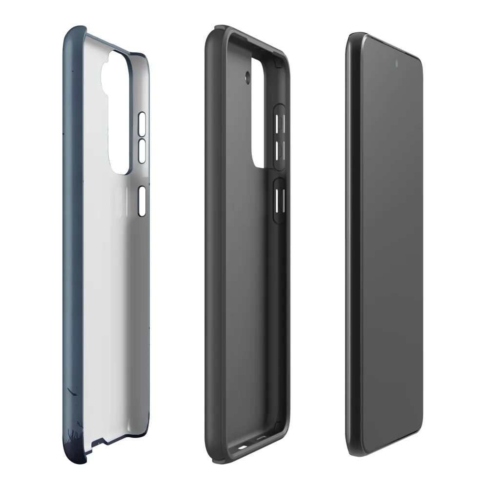 Contemplative Robot in a Barren Landscape | Phone Case |  S21 Plus | Tough Case | Matte