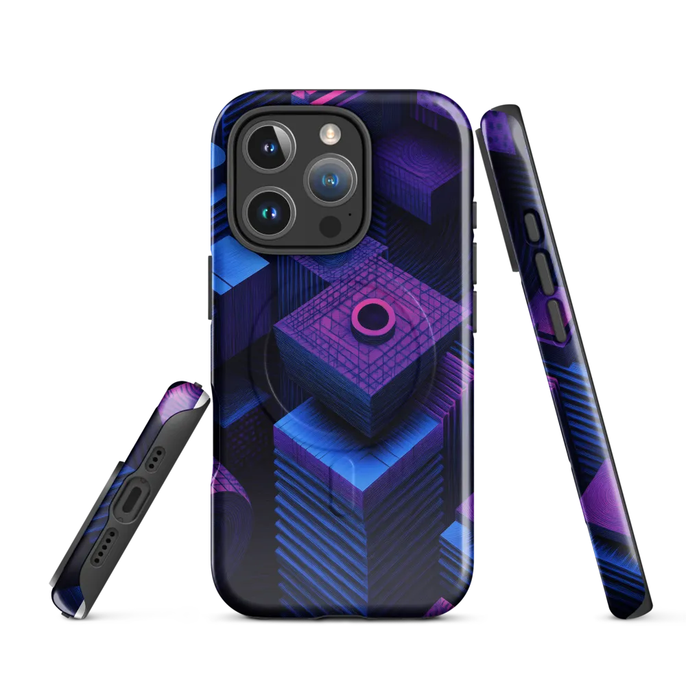 Geometric Dreams in Blue and Purple