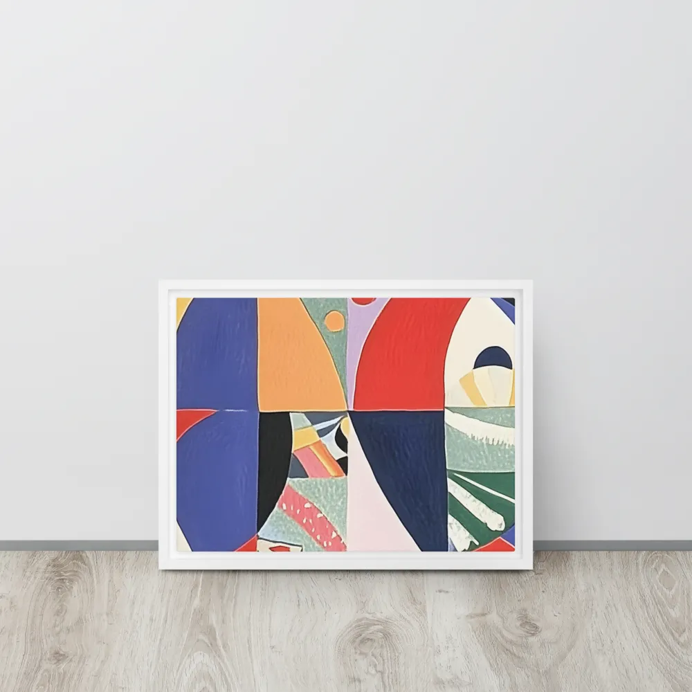 Dynamic Mosaic Symmetry | Canvas with White Frame | 12″×16″