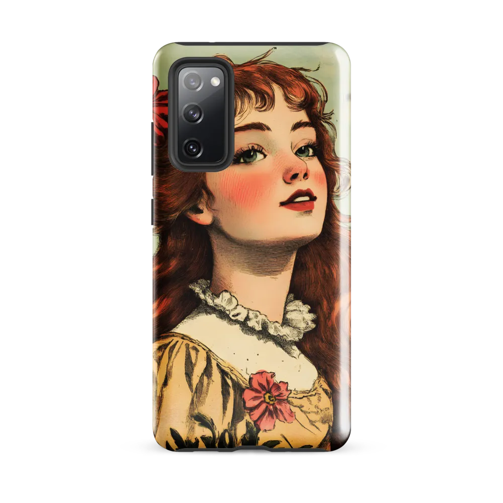 Whimsical Portrait of a Flower-Adorned Girl